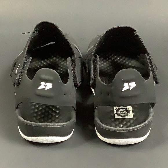 Nike Jordan Kids Flare Sandals Black/ White US: 13C - Picture 6 of 6